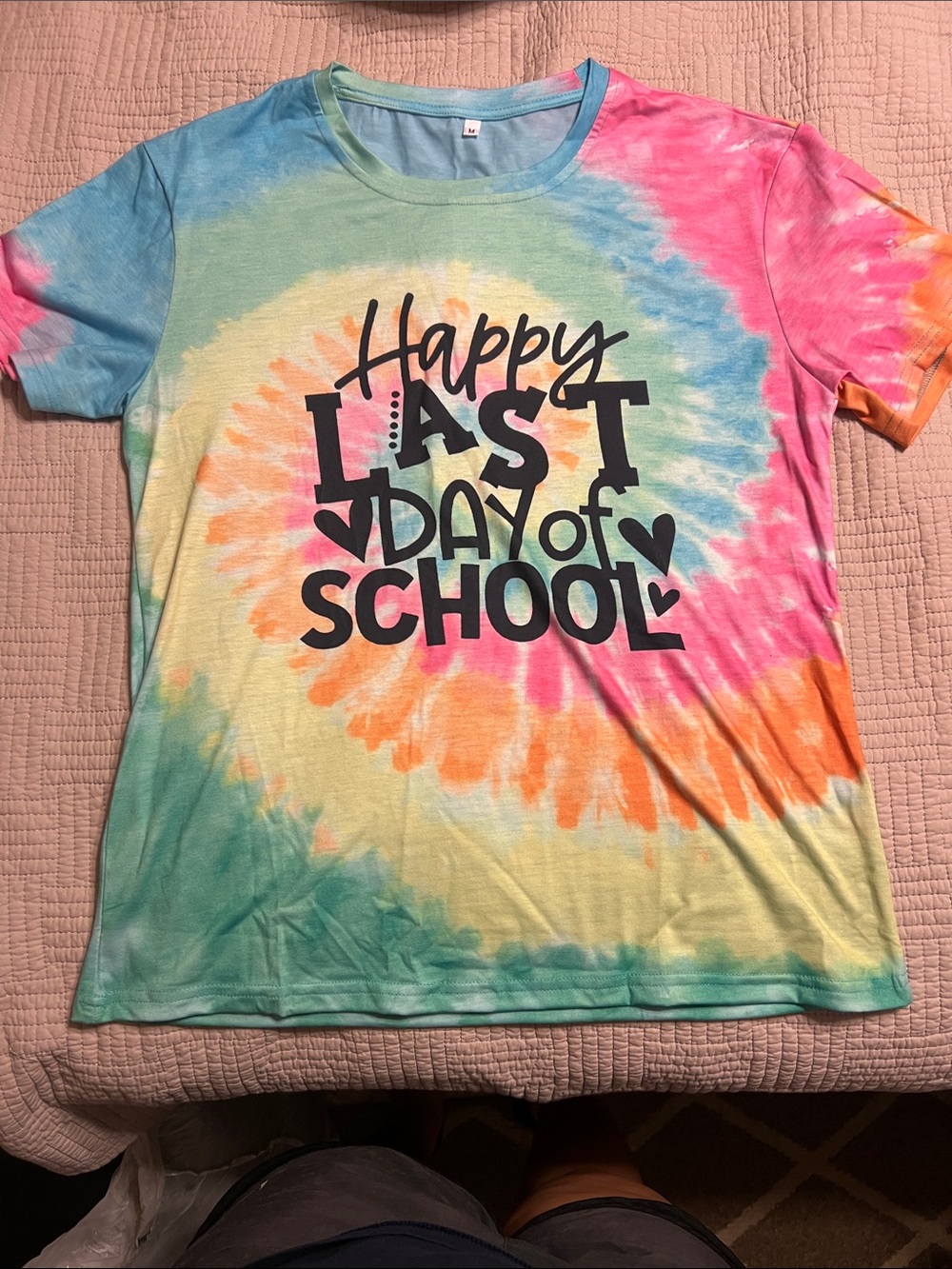 Happy Last Day of School Tie-Dye Tee - Multicolor